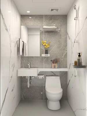 Complete SMC Integrated Prefabricated Bathroom Unit  modular complete bathroom
